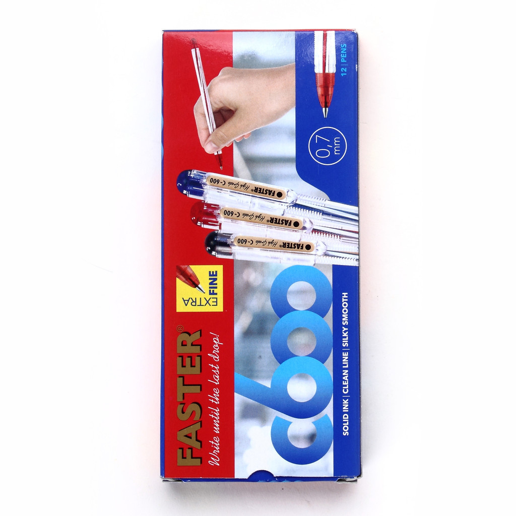 

FASTER - Pen C600 Extra Fine Pena Pulpen Ballpoint Pen - PCS
