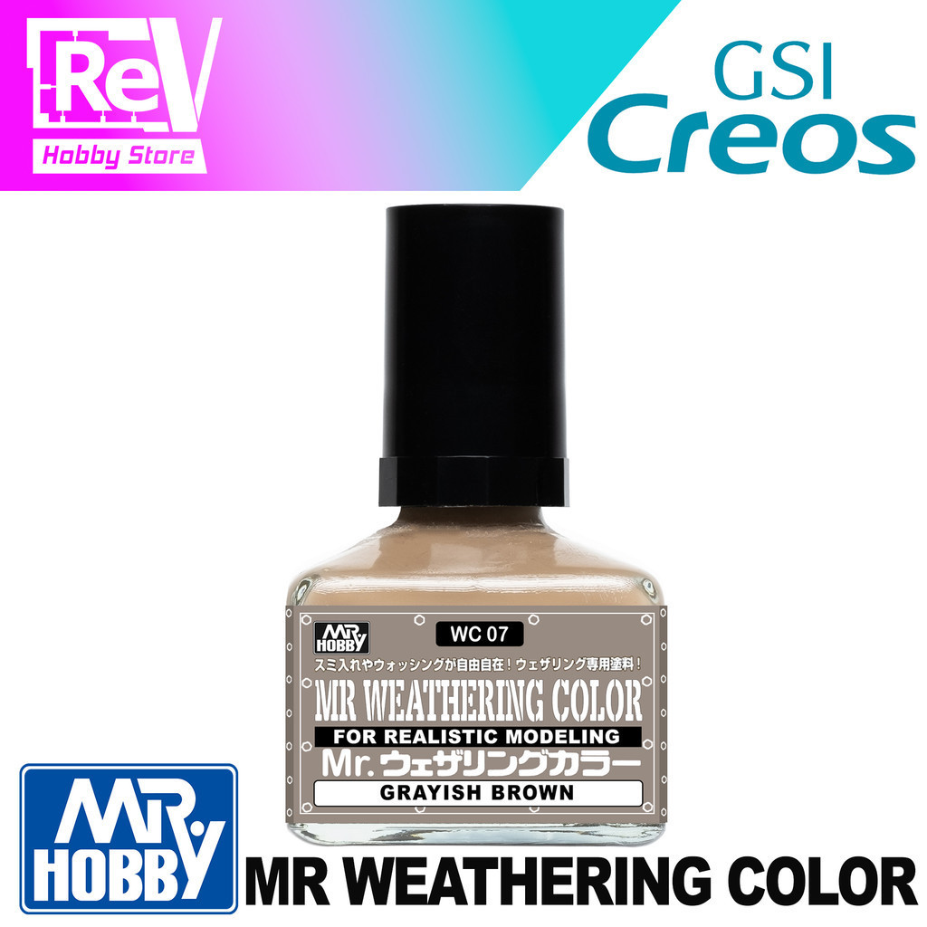 MR WEATHERING COLOR GRAYISH BROWN MR HOBBY WC07