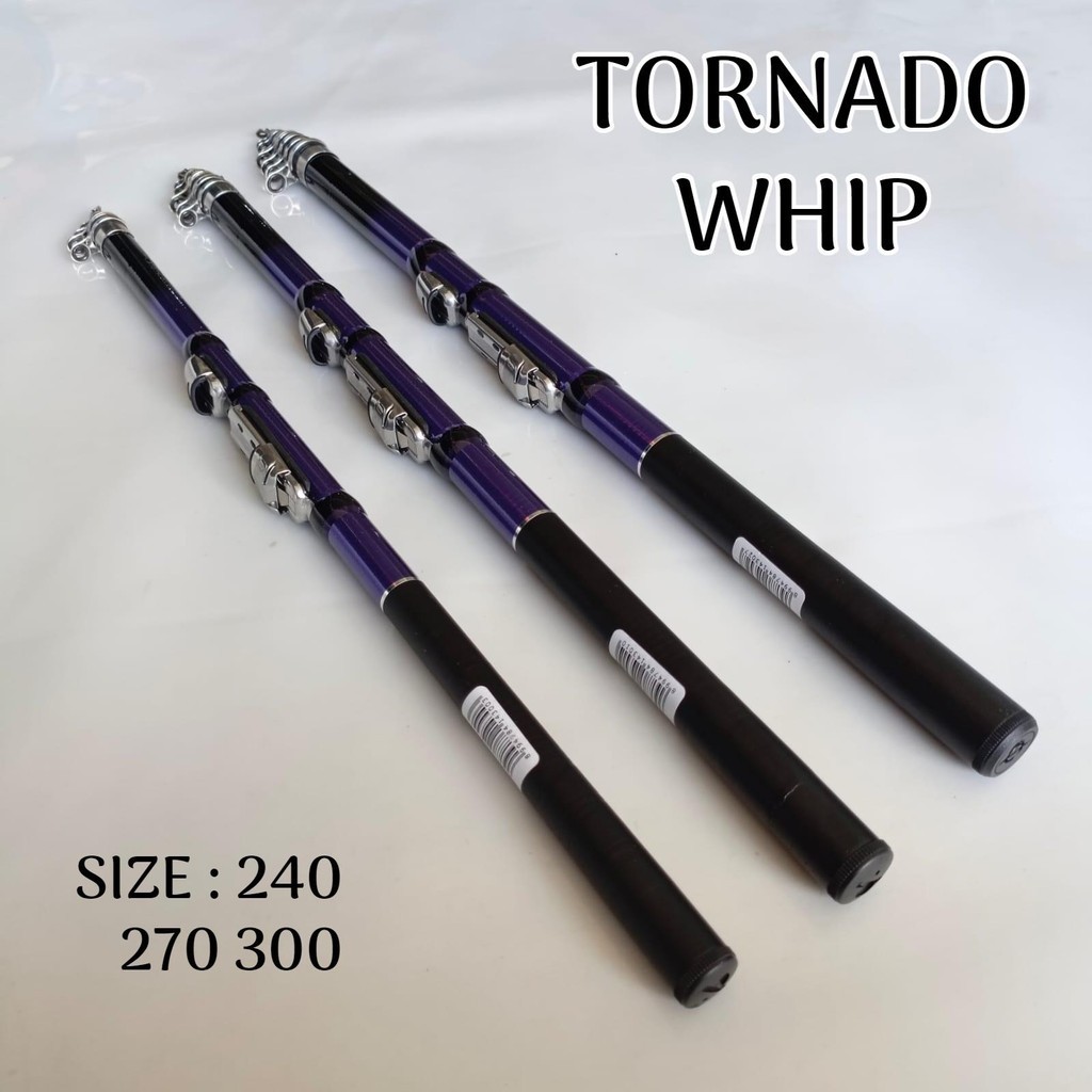 MP Tornado Whip 180 210 240 270 300 Joran Tegek Kolong Antena Ruas Pendek Bahan Graphite Action Medi