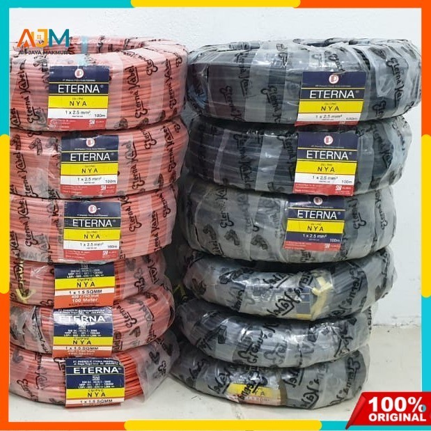 ETERNA KABEL NYA 1X1.5 50M BIRU (GROSIR) SNI LMK ORIGINAL ORI 1 X 1.5