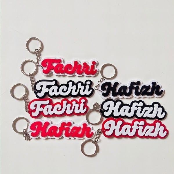 Ganci Custom/Gantungan Kunci Nama 3D Akrilik Souvenir Gantungan Kunci