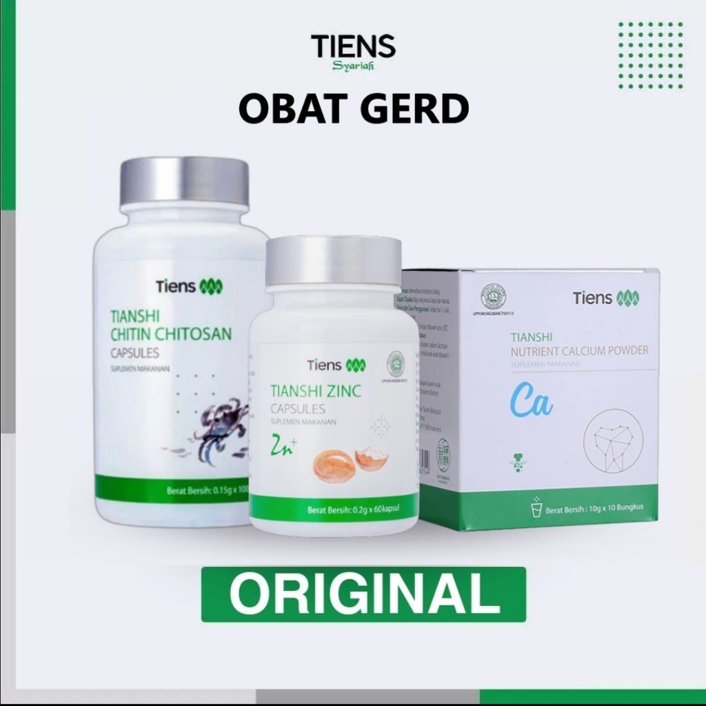 Paket Obat GERD Chitin chitosan, Zinc, Calsium obat herbal dari China vito farmaka herbal China Meng