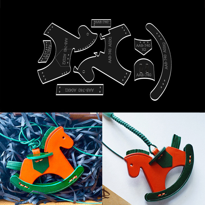 

YOMDID Horse Pendant Leather Stencils Acrylic Template DIY Hanging Horse Leather Templates Decor Durable Handcraft Accessories