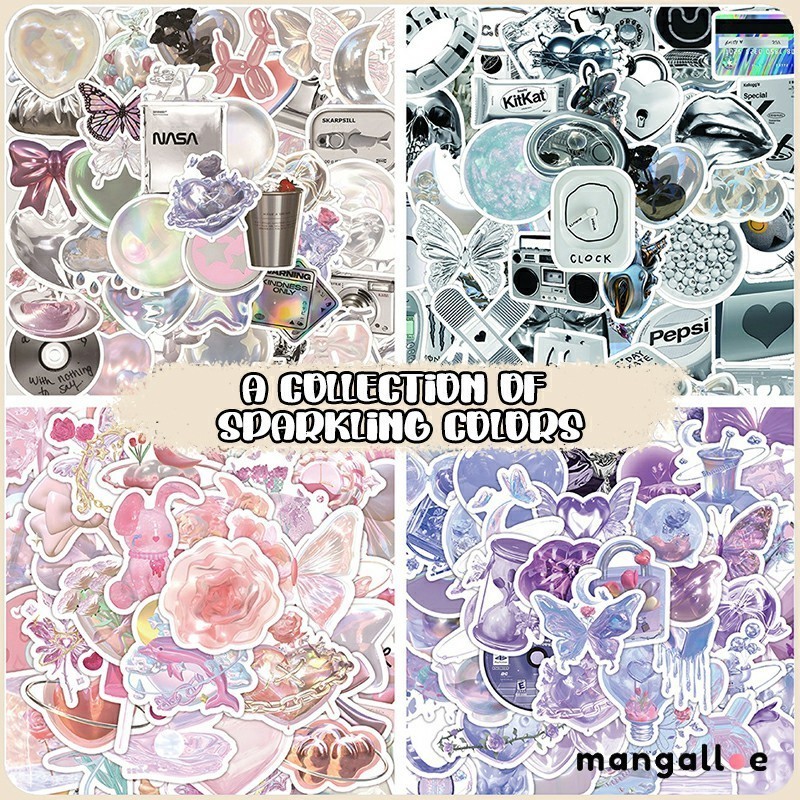 

【COD】 Stiker Berkilau Di Dalam ,Notebook Kreatif Dekorasi Cangkir Air Alat Tulis ,Alat Tulis Buku ,Besar Stiker DIY MG