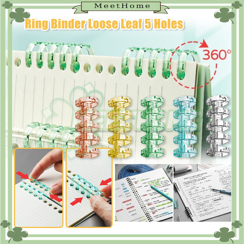 

Ring BInder 5 Lubang DIY/Ring Binder Plastik Spiral 5 Lubang/DIY Spiral Binder Strip Lingkaran Buku