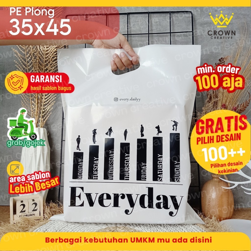 35X45 (SABLON) PE PLONG / PE POND / PLASTIK DISTRO LICIN