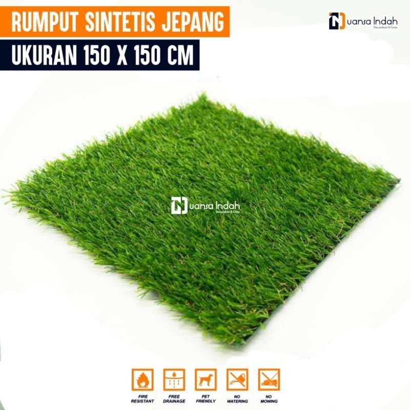 RUMPUT SINTETIS JEPANG UKURAN 150x150 CM