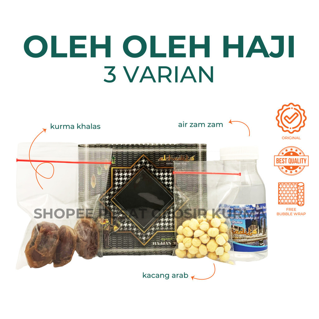 

PAKET OLEH OLEH HAJI DAN UMROH GROSIR MURAH ZAMZAM KHALAS KISMIS 3 VARIAN