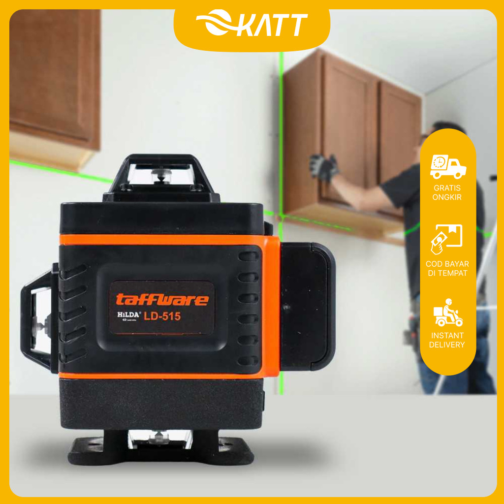 

Laser Self Leveling Waterpass Bangunan Level Line Sinar Hijau Multifungsi Meteran Remote Digital