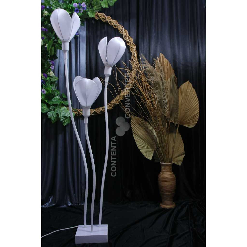 STANDING LAMPU TULIP ISI 3 STANDING LAMPU DEKORASI STANDING LAMPU PELAMINAN