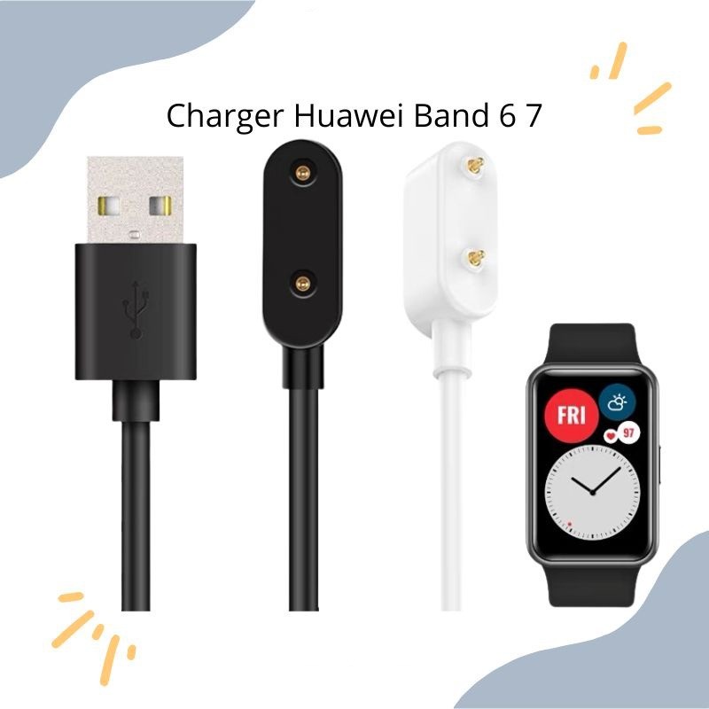 Kabel Charger Huawei Band 7 Kabel Charging Huawei Band 7 Band 6 USB Kabel Charger Honor Band 6 Hitam