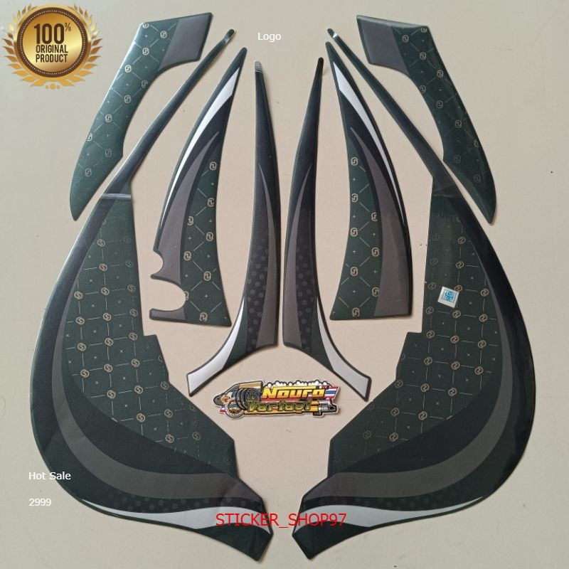 Striping honda scoopy 2023 2024 hijau army stylish