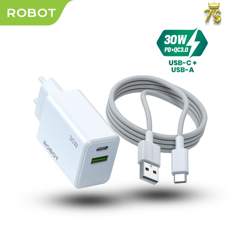 ROBOT Charger RT-P30 Dual Output Port 3A 30Watt Original - Garansi 1 Tahun