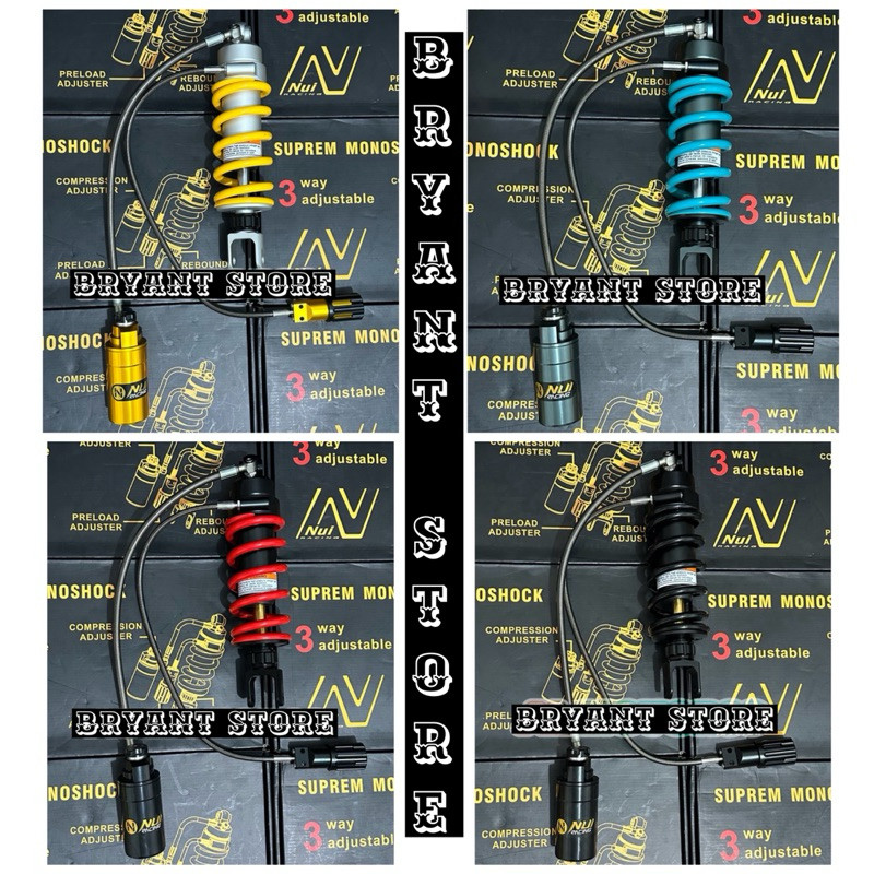 MONO SHOCK NUI RACING HONDA CB 150R CBR 150R TRIPLE CLIK SHOCK BELAKANG TABUNG 2 TABUNG PISAH KLIK R