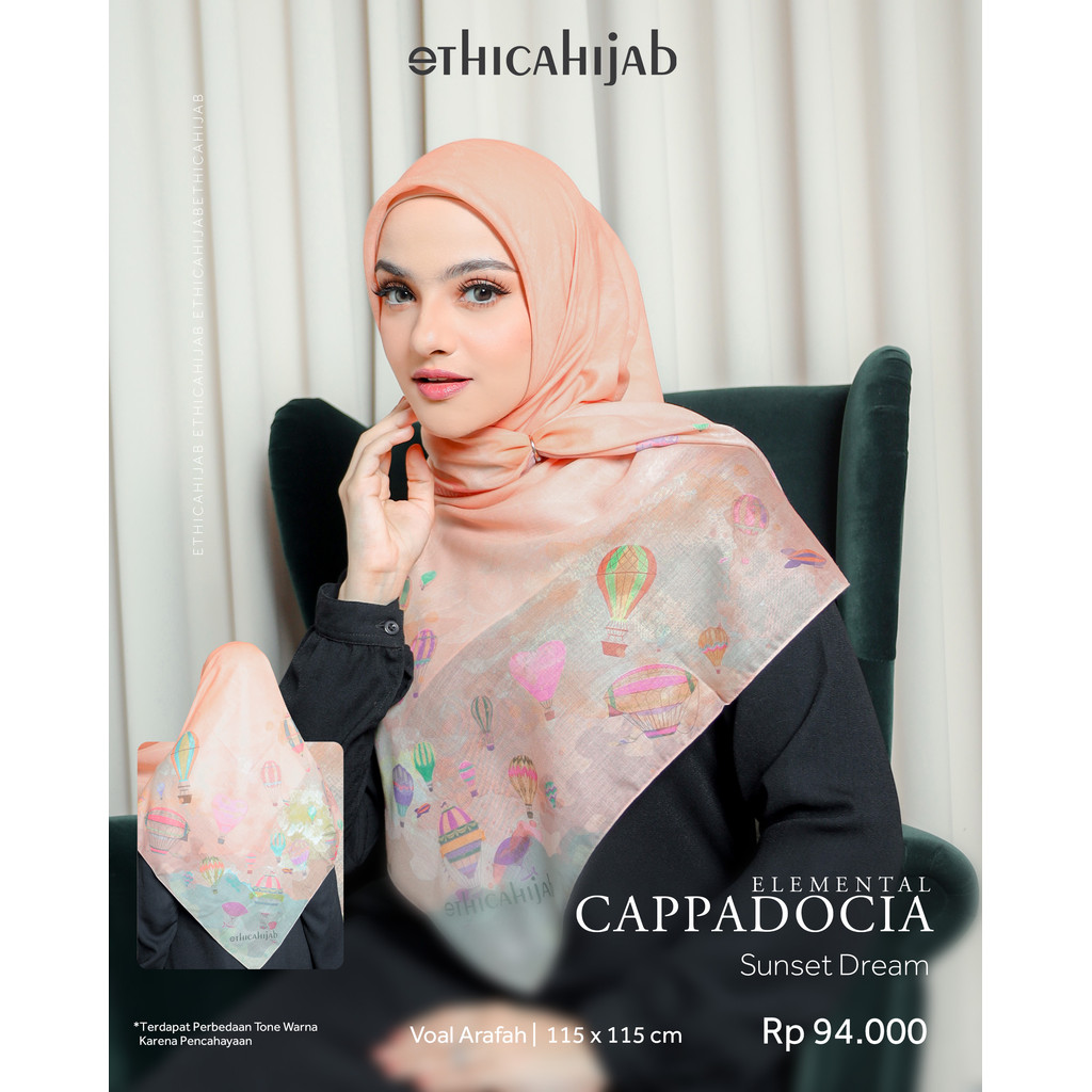 Ethica Hijab Voal Motif Segi Empat Elemental Cappadocia