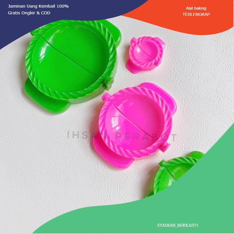 Cetakan Pastel Besar Sedang Mini Jumbo Cetakan Cireng Pangsit Dumpling Gyoza