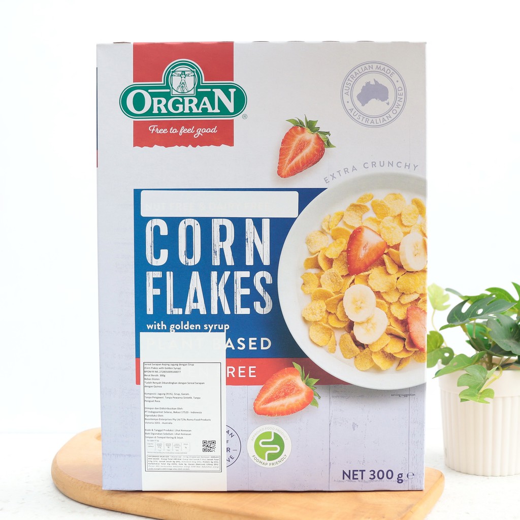 

300g Gluten Free Corn Flakes with golden syrup - Orgran