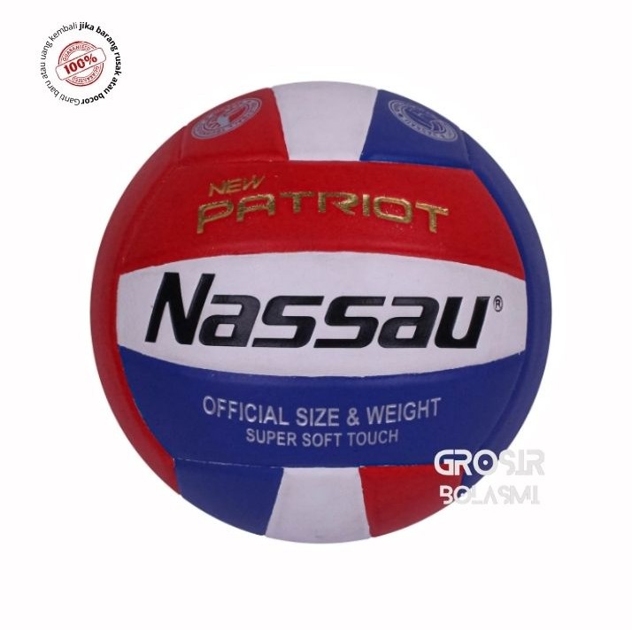 BOLA VOLLY NASSAU NEW PATRIOT VOLI NASSAU SIZE 5 VOLLEY BALL SOFT TOUCH