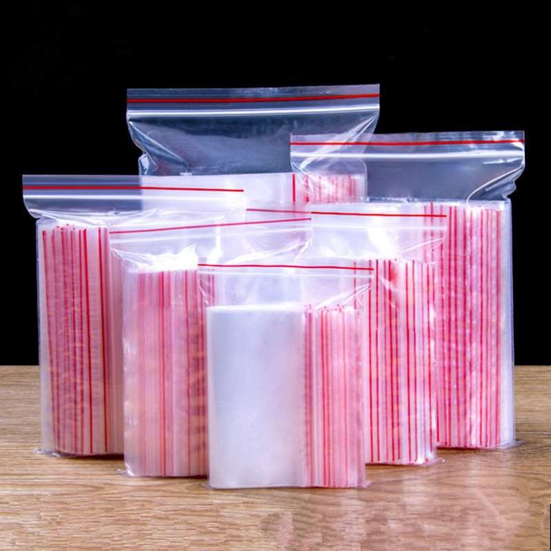 

100pcs High Clear Small Plastic Gifts Jewelry Zip-lock Bag Reclosable Nail Powder Hardware Bracelets Beads Spice Trial Pouches