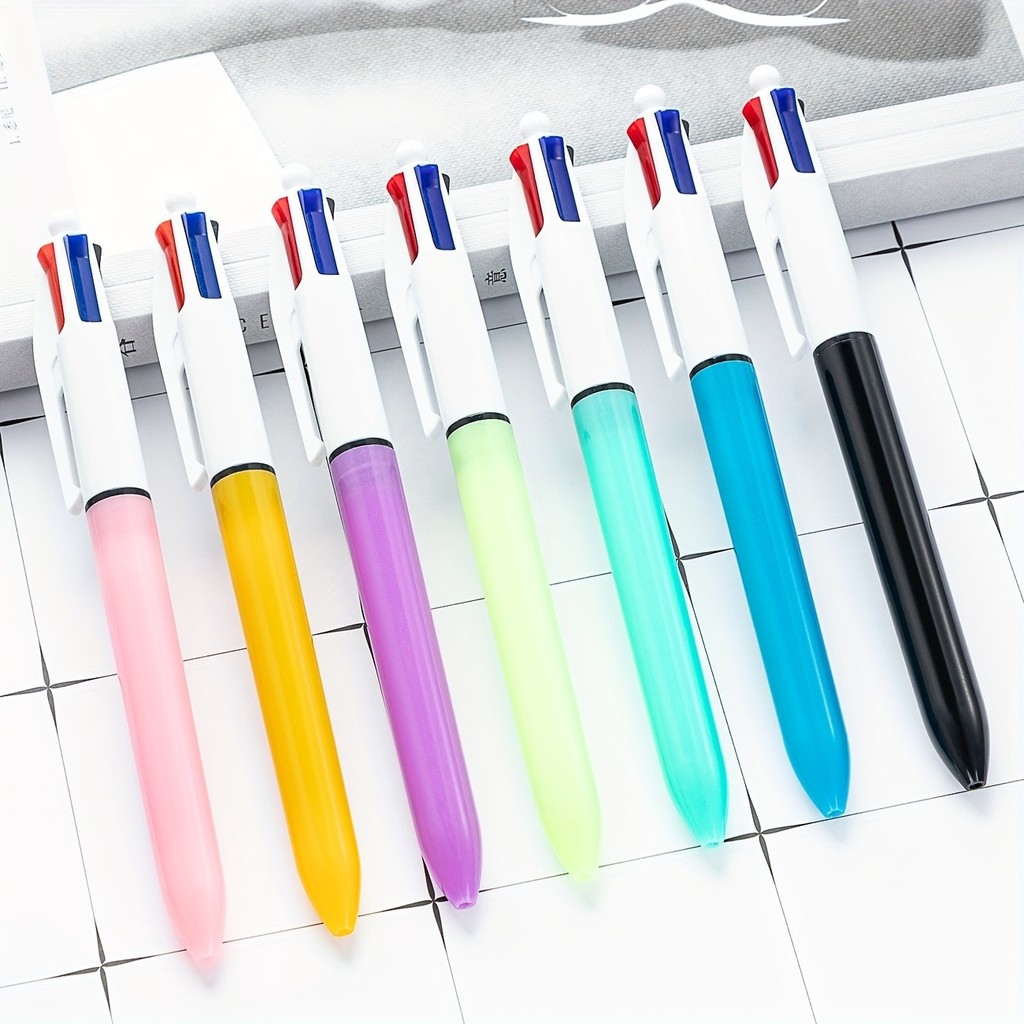 

3pcs/set Creative 4 In 1 MultiColor Pen 0.5mm Black Blue Red Green Gel Ink Student Marking Pen Writing Tools School Supplies