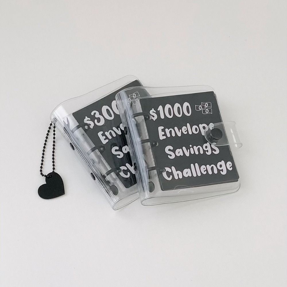 

Mini Binder Savings Challenge Money Saving Loose-Leaf Book Reusable Budget Binder With Cash Envelopes Money Organizer