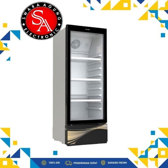 Kulkas Showcase 1 Pintu 190 Liter Polytron Type : SCN147X - Borderless Door ( Medan )