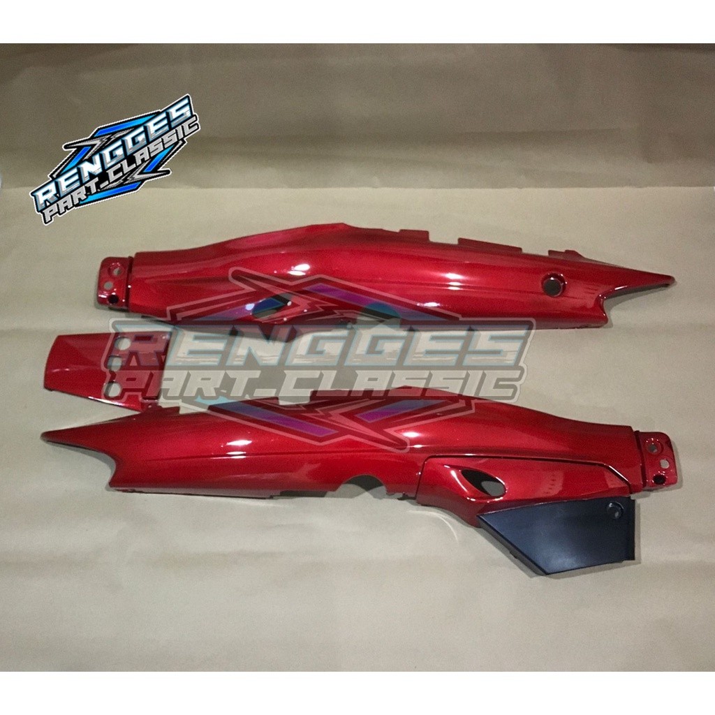 Body set box aki fiz r fizr warna merah maroon bahan ABS tebal