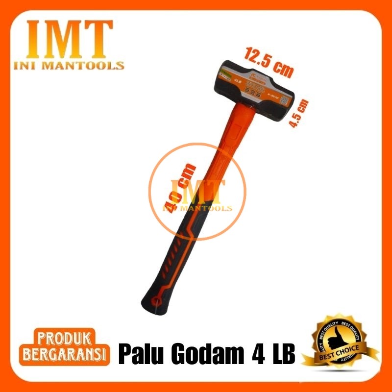 Kapusi Palu Godem Batu Beton Tembok 4 LB Palu Godem/Bogem/Godam Gagang Fiber K-9572