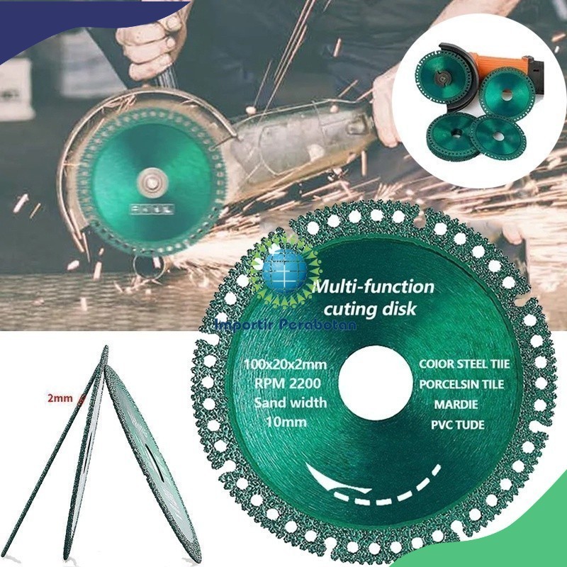 IMP-B206-6IN1  MATA GERGAJI DIAMOND PISAU 100MM / DIAMOND CUTTING MATA GERINDA BESI GERINDA BATU GEN