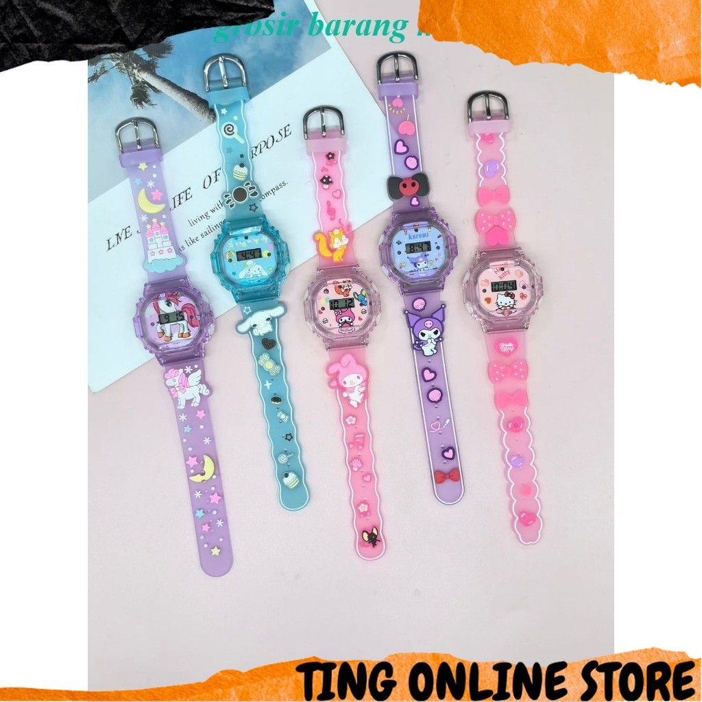 Jam Tangan Anak 3D Dgital LED Musik Kotak