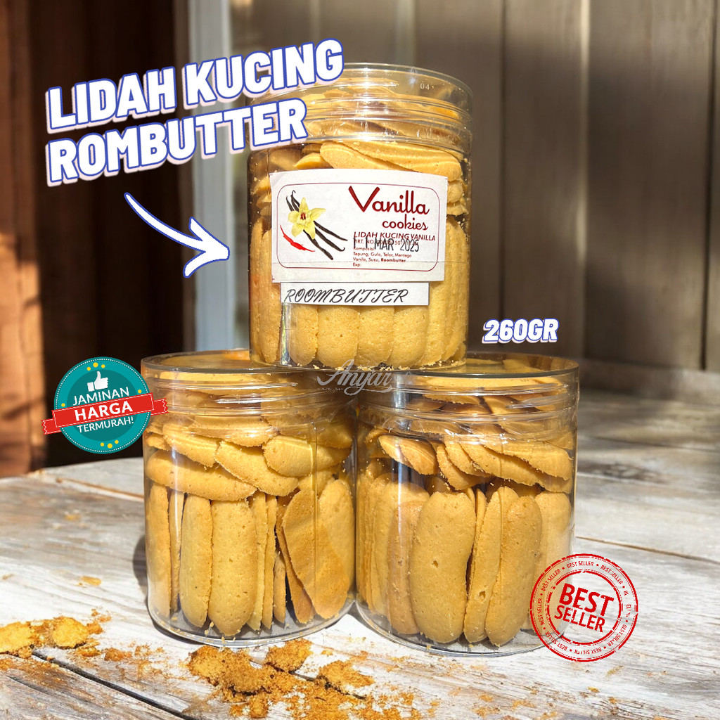 

KUE KERING [HALAL] LIDAH KUCING ROMBUTTER KEMASAN TABUNG 260GR