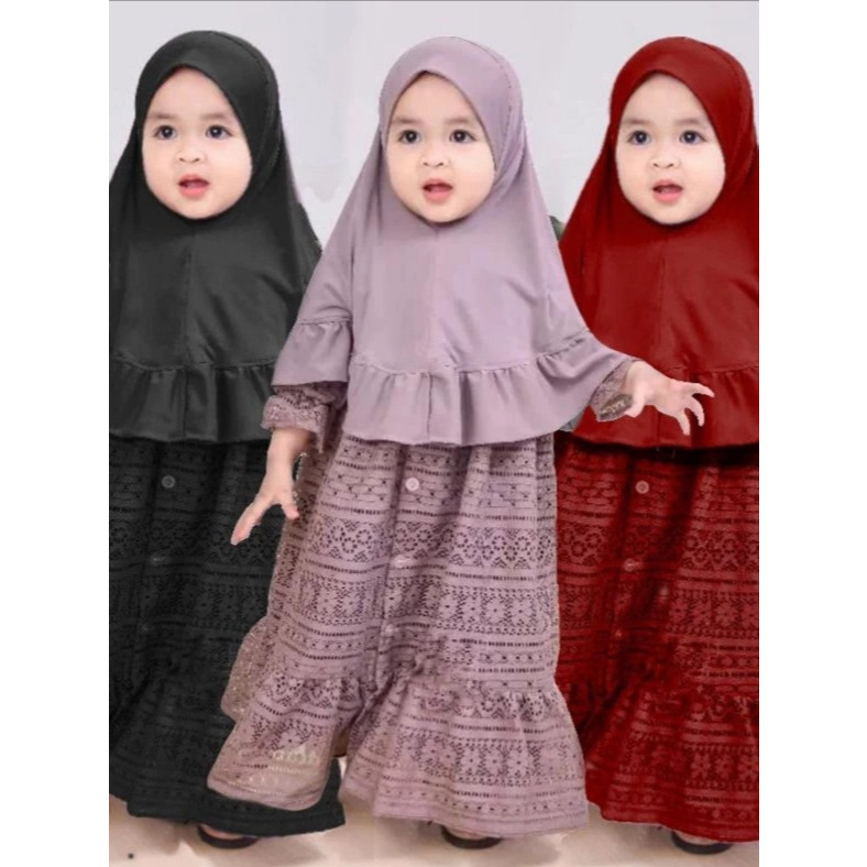 Vipa - Spesial 10.10 Gamis Lucu Anak Perempuan Baju Brokat Umur 0 - 5 Tahun Premium Murah