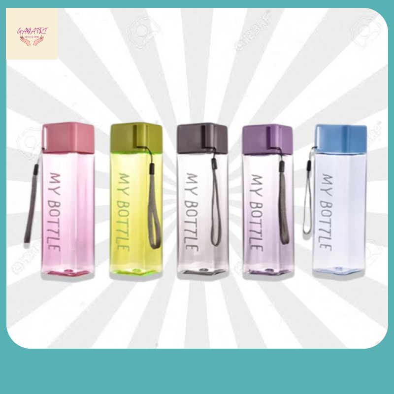 Botol Air Minum Terkini / Viral My Bottle BPA Free Food Grade 500 ml Kotak Botol Minum Model Terbaru