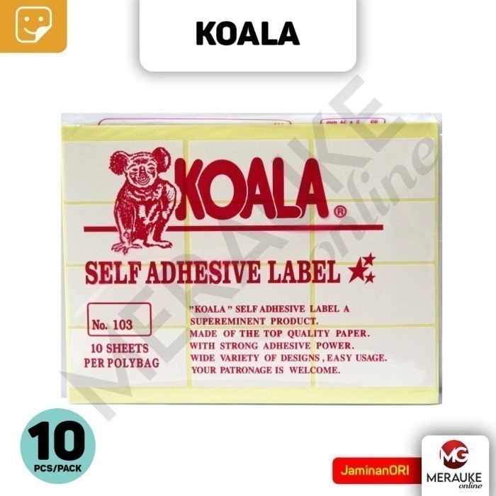 

Label Stiker KOALA Polos - No. 99 s/d 109