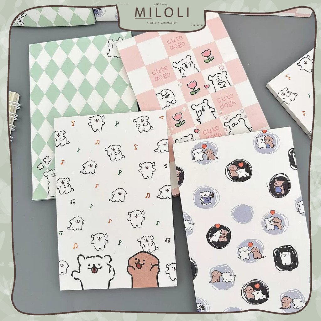 

[MILOLI] 50Lembar MEMO PAD CUTE DOG Note Paper Notepad - C0054