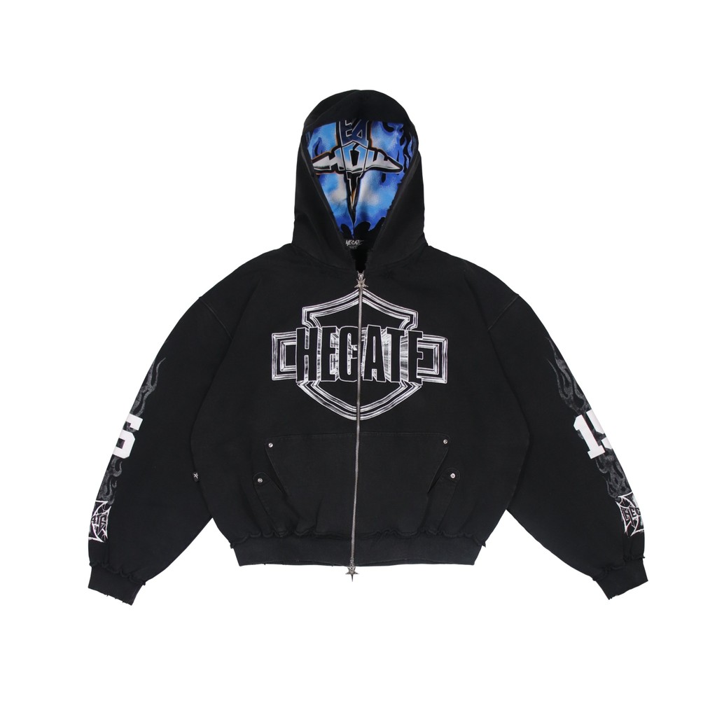 HECATE - DISTRESSED ROGUE HOODIE FADED