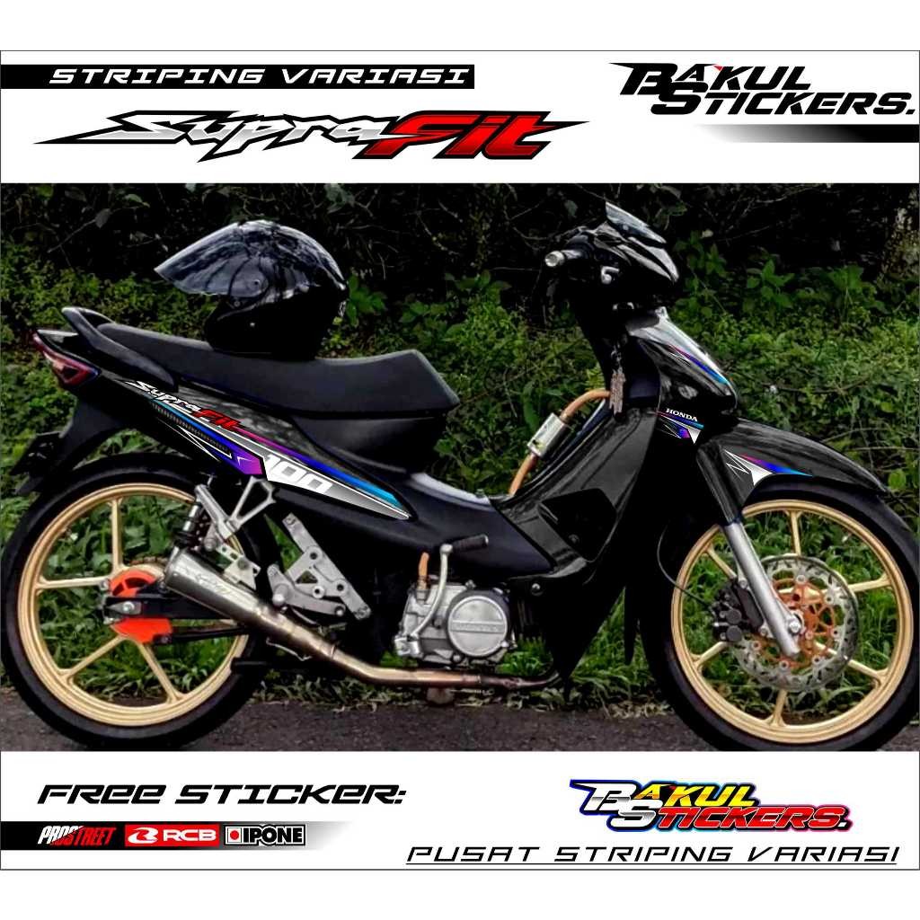 Striping Variasi Honda Supra Fit New / Stiker List Variasi Motor Supra Fit New