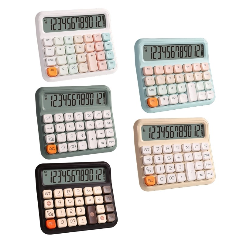 

Mechanical Calculator 12 Digit with Big Buttons Calculators Large LCD Display Electronic Calculators Desk Calculator Dropship