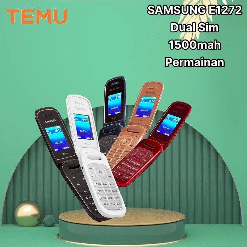 HP jadul samsung e1272 flip CARAMEL E1272 TERMURAH HP JADUL lipat