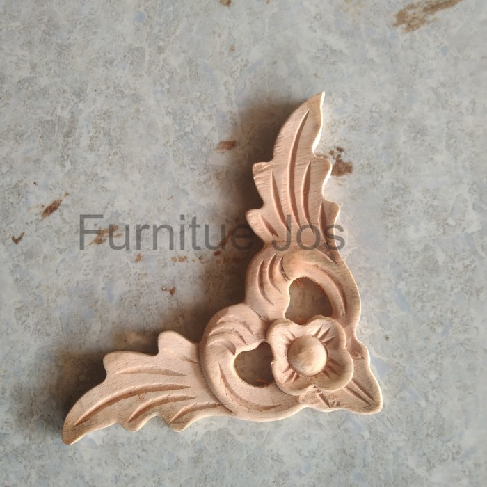 ukiran ornamen tempel sangkar burung hiasan figura lemari bufet 11x11 FJ12367