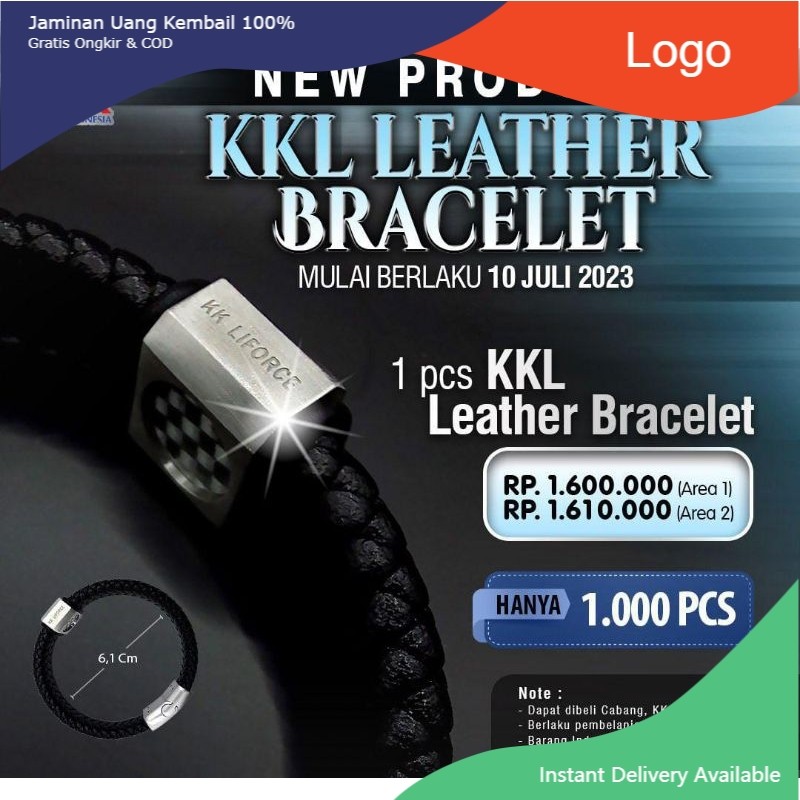 NEW‼️ Gelang KK Liforce Leather Bracelet Gelang KK Liforce Kulit Asli Gelang KKL Kulit