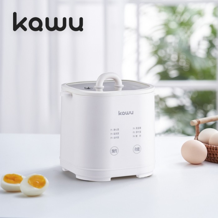 kawu XM-ZD10 Electric Egg Cooker Stainless Steel Plastic 2 Layers Electric Egg Boiler Cooker Egg Ste