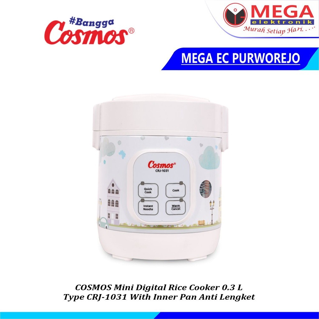 COSMOS MINI DIGITAL RICE COOKER CRJ-1031 RICE COOKER COSMOS CRJ-1031 DIGITAL 0.3 LITER 4 IN 1
