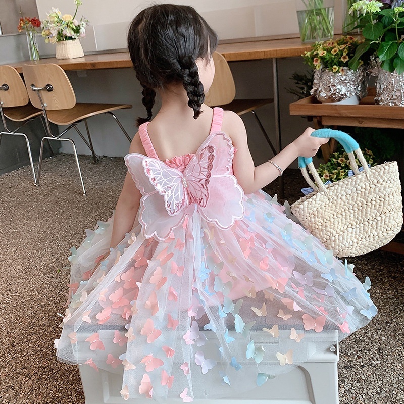 AB22M PROMO 9.9 HappyOliver DRESS TINY KUPU EBV Baju Dress Anak Perempuan import Motif Kupu2