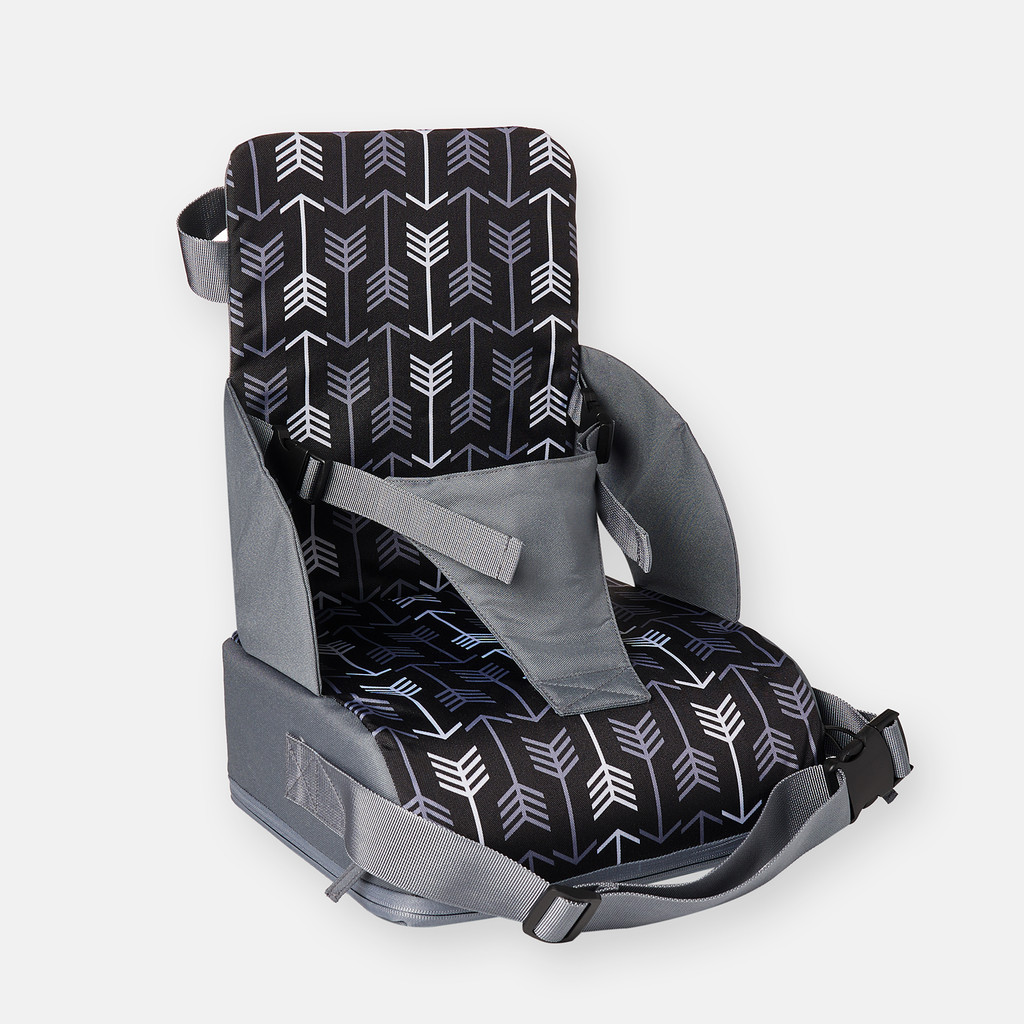 Baby Booster Seat Travel Booster Seat for Kitchen Chair PU Washable Straps Safety Buckle Portable Tr