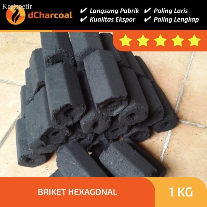 

Briket Arang Batok Kelapa dan Arang Kayu Hexagonal murah