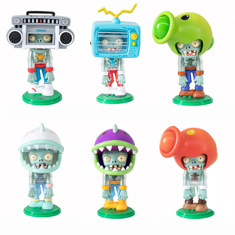 6pcs Plants vs. Zombies Building Block Game Figure Dolls Chomper Peashooter Disguise Zombies Crossdr