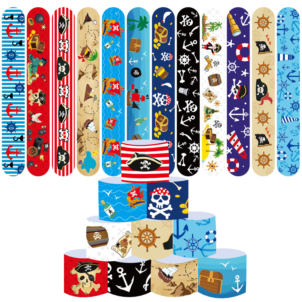 Pirate Chest Cannon Slap Bracelet Party Decoration Creative Cartoon Bracelet Birthday Holiday Gift