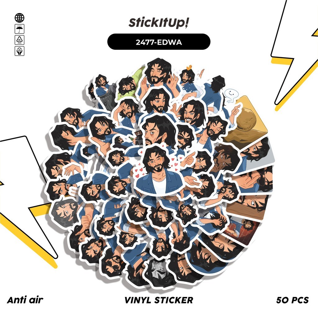 

COD✨ 50 Pcs Stiker FUNNY CHARACTER EDWARD THE ACTOR STICKER PACK Lucu Anti Air Untuk Dekorasi Notebook Sepeda Skateboard Handphone DIY