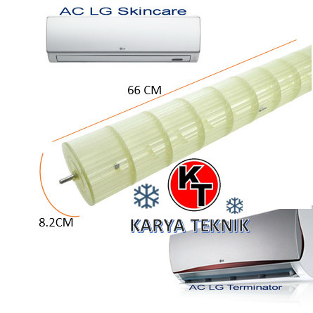 BALING KIPAS INDOOR FAN BLOWER AC LG SKINCARE TERMINATOR 66CM X 8CM